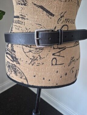 TALBOTS BLACK LEATHER BELT
